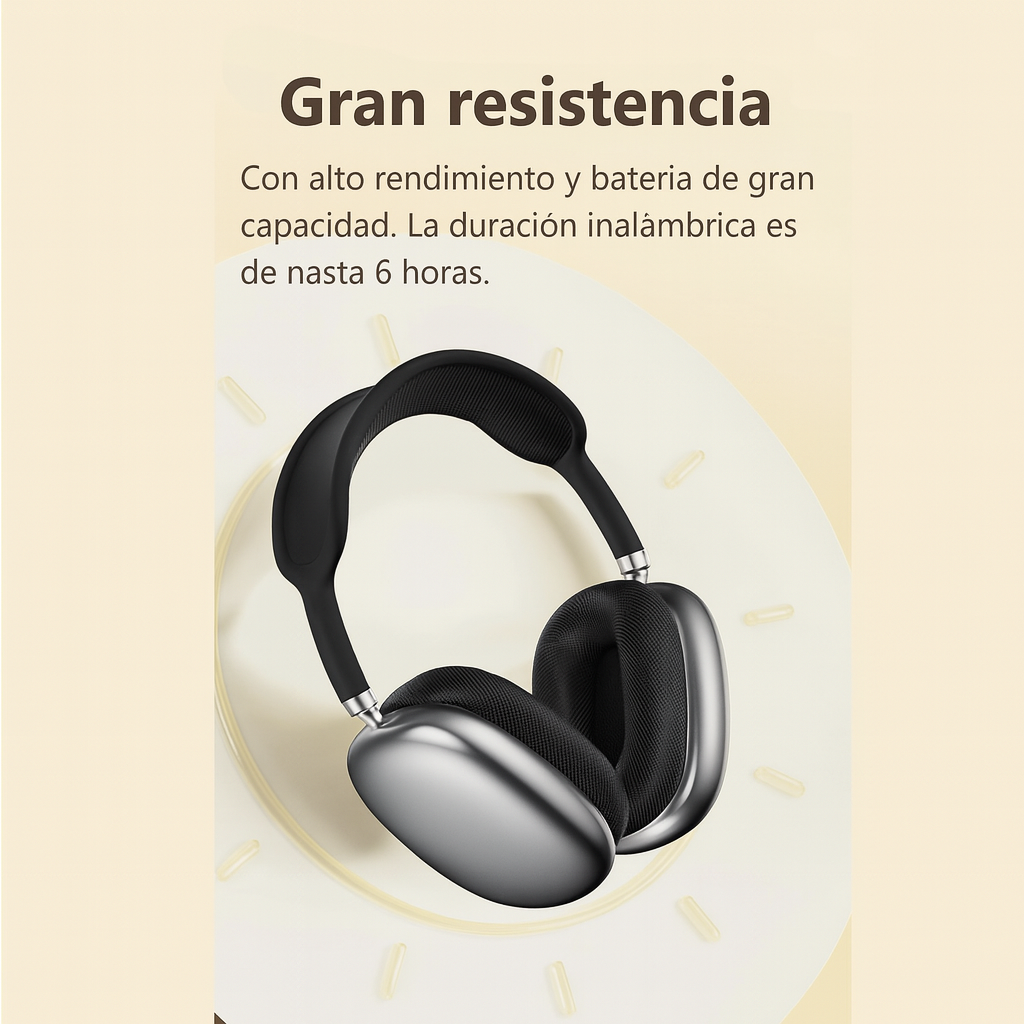 Nuevos Cascos PRO Max P9 – Auriculares Bluetooth plegables para trabajo y viaje