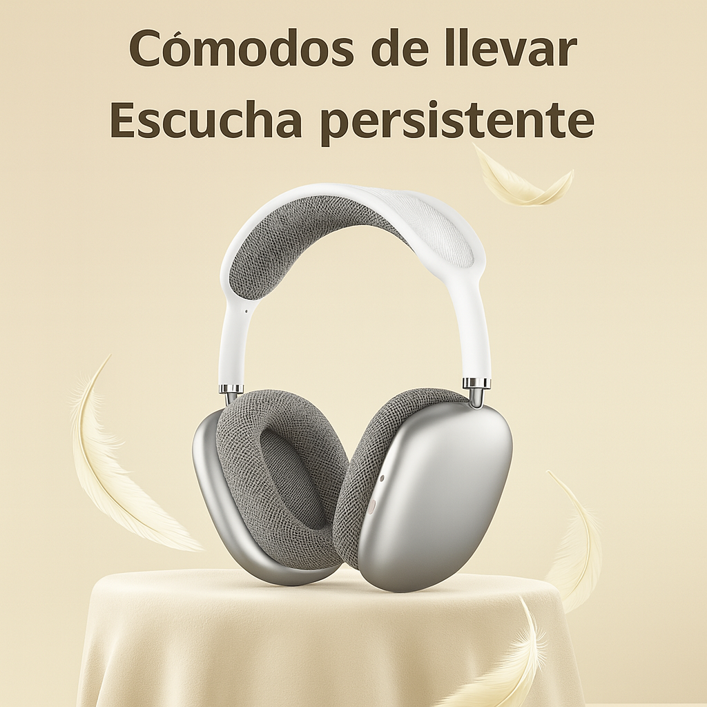 Nuevos Cascos PRO Max P9 – Auriculares Bluetooth plegables para trabajo y viaje